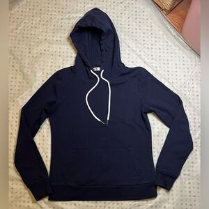 Women’s Med Navy Blue Hoodie with White Drawstrings